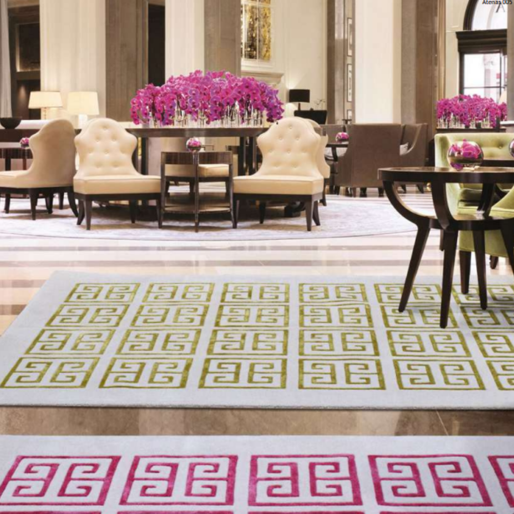 Alfombra moderna Atenas dibujo Verde Oliva