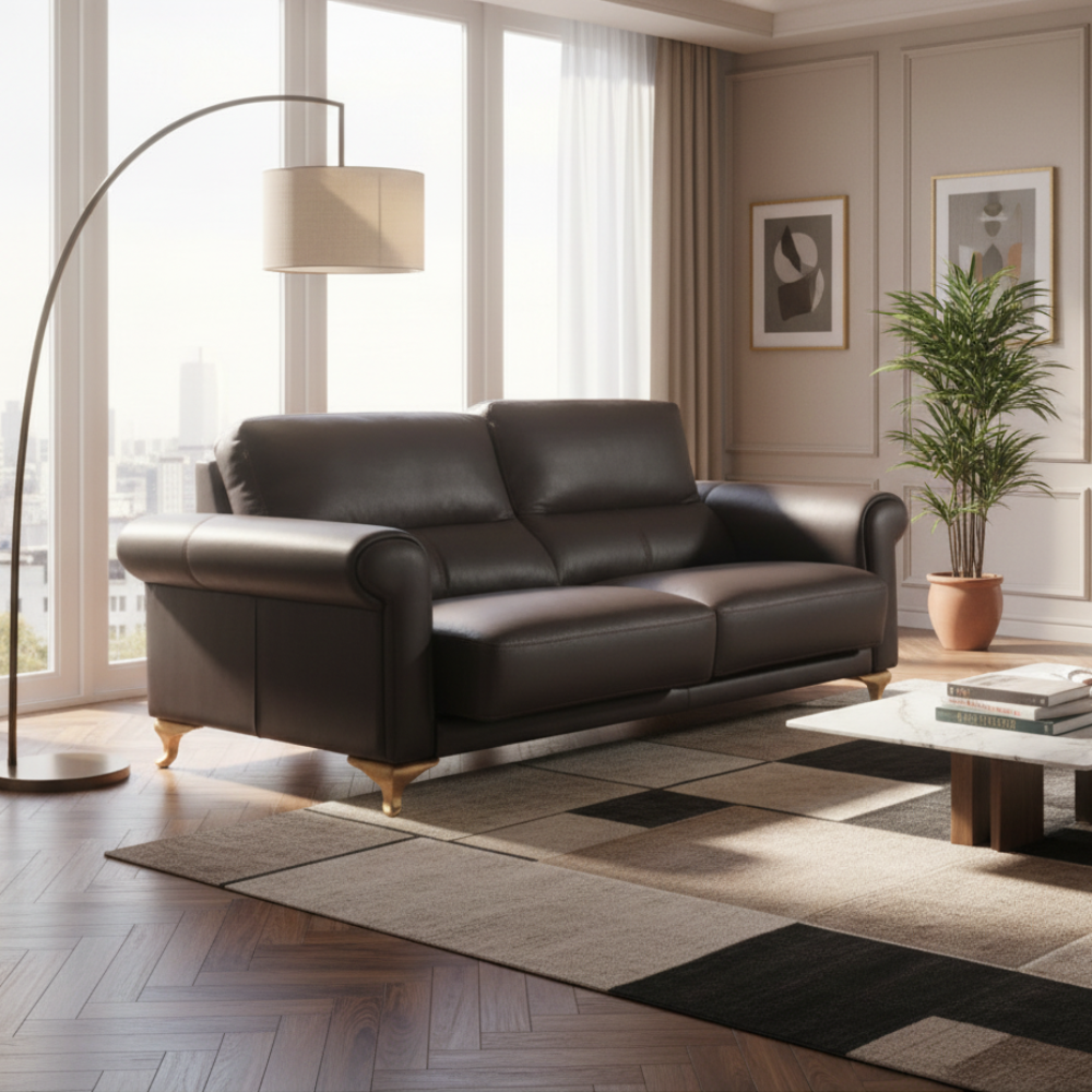 Sofá deslizante con carro Modelo ALMENARA en piel