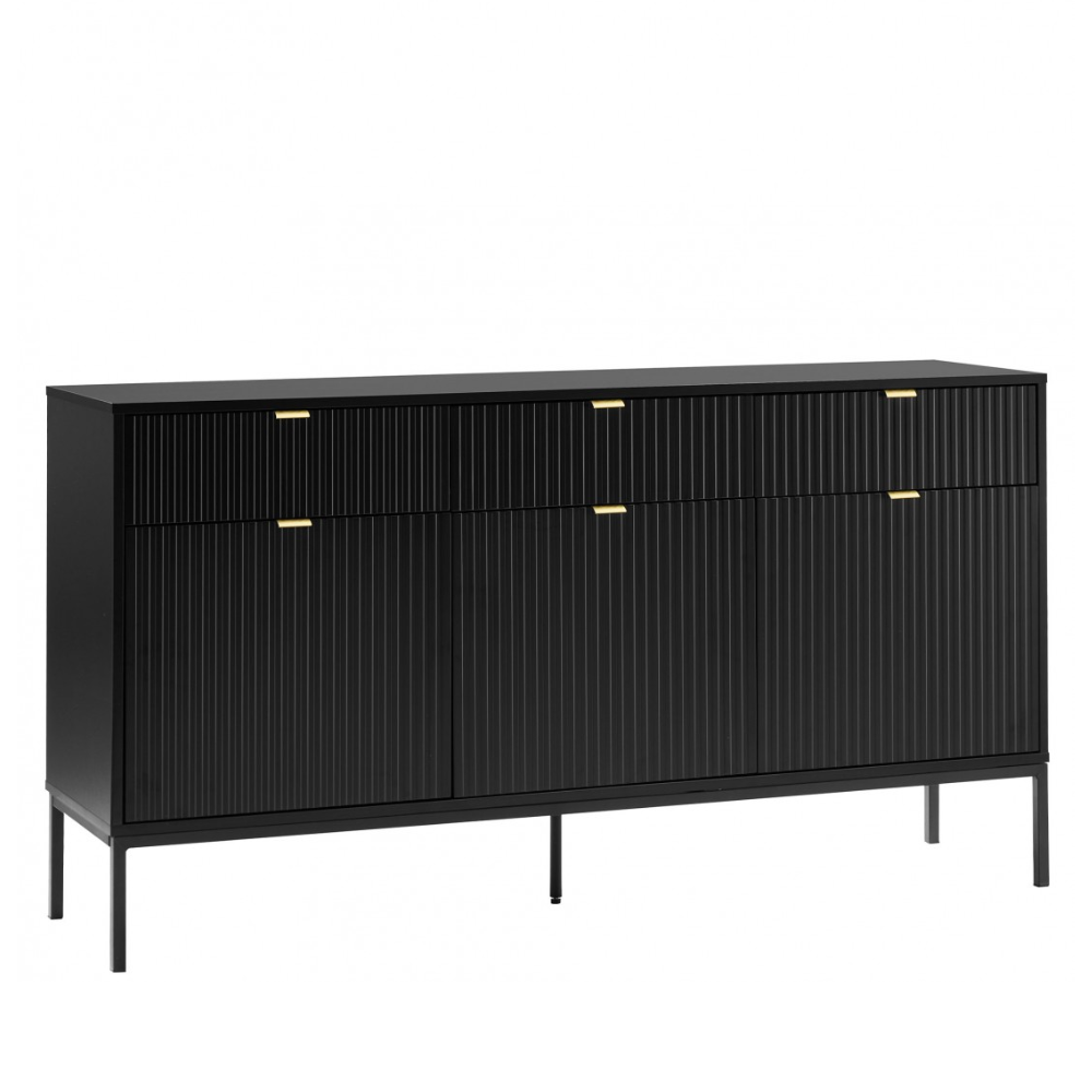 Aparador MDF y Melamina Lacado en Negro
