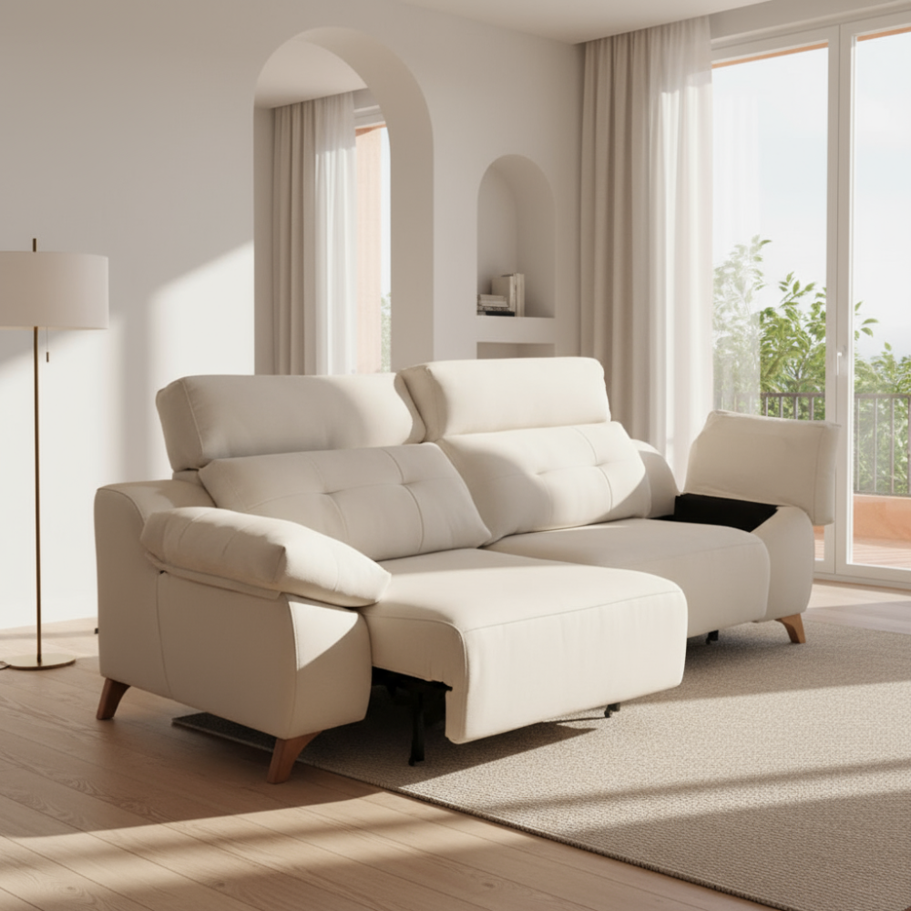 Sofá con asientos extraíbles con carro modelo BOOBOO tapizado Aquaclean