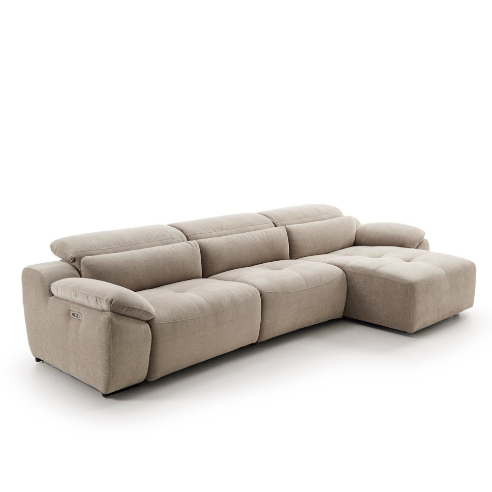 Chaiselongue BOSSANOVA con asientos relax y brazo almohada Tapizado Crevin