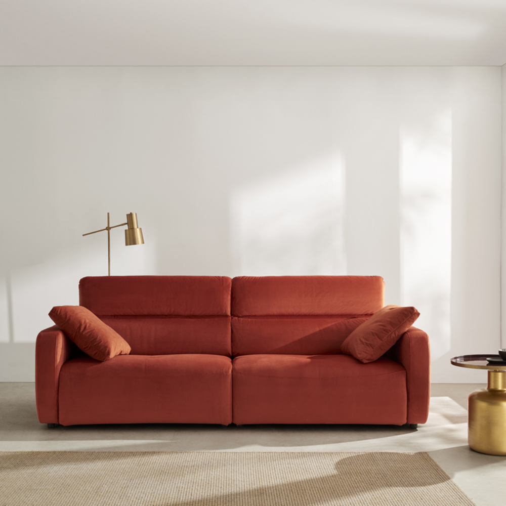 Sofá modelo BOSSANOVA con 2 asientos relax Tapizado Aquaclean