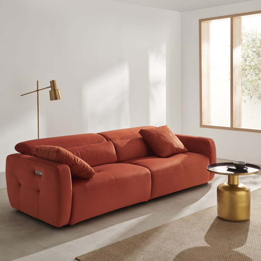 Sofá modelo BOSSANOVA con 2 asientos relax Tapizado Aquaclean