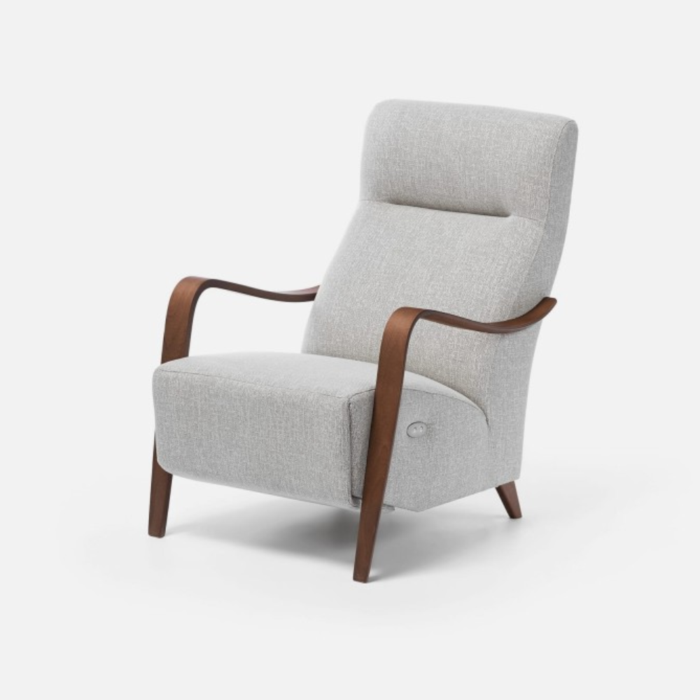 Butaca de diseño con apertura motorizada en reposapies modelo SIGMUND
