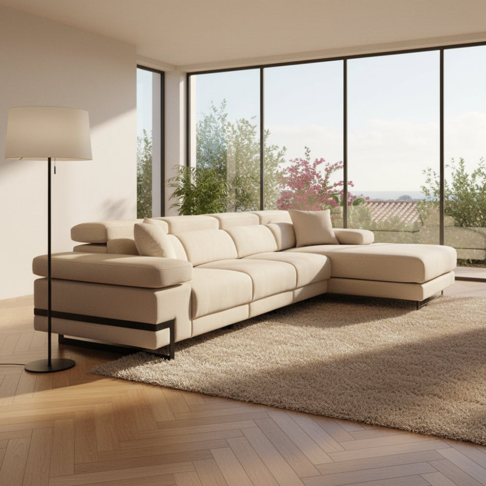 Chaiselongue modelo ACAPULCO con 3 asientos relax motorizados Tapizado Aquaclean