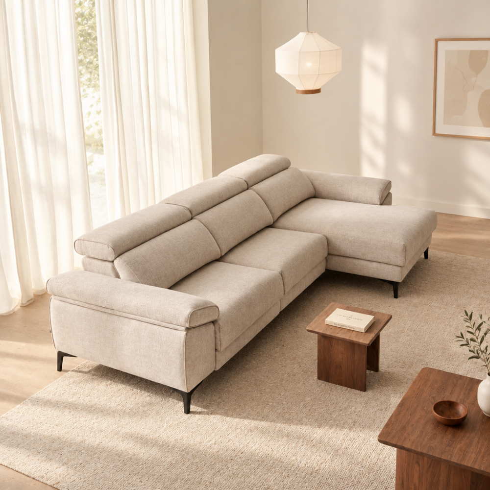 Chaiselongue con asientos deslizantes carro modelo BOND