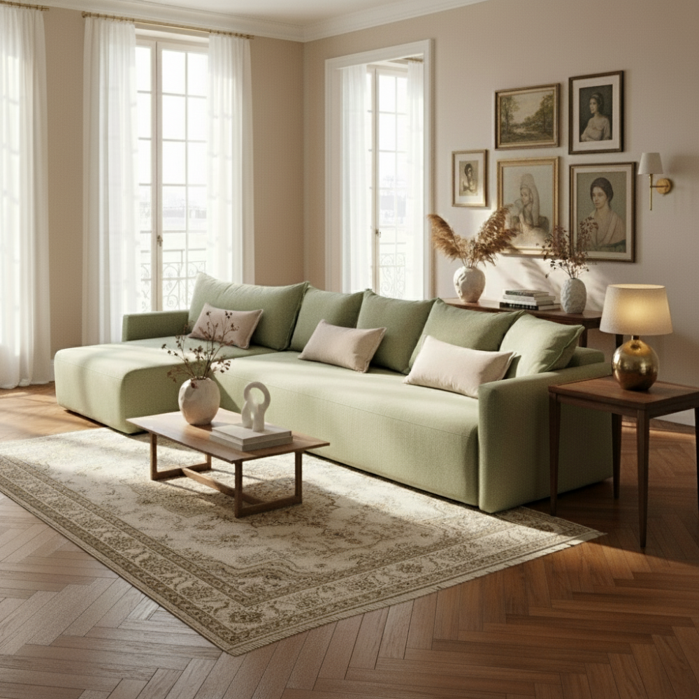 Chaiselongue cama modelo BASINGER tapizado Aquaclean