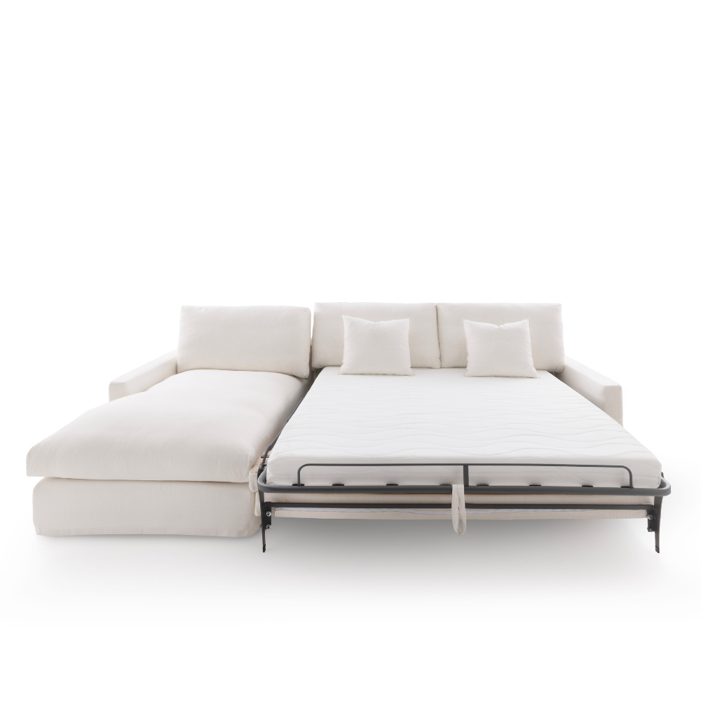 Chaiselongue cama totalmente desenfundable modelo SALINES en tejido lino 100%