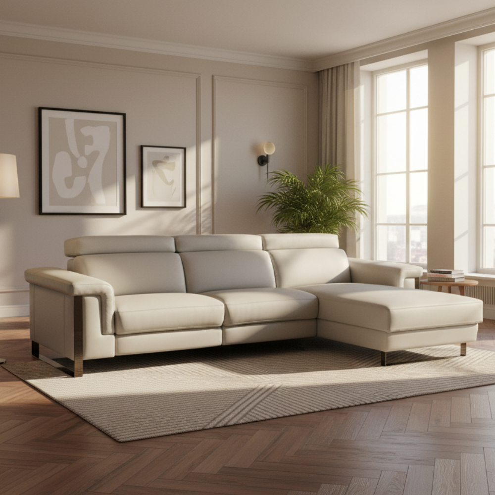 Chaiselongue de diseño modelo CUPERTINO Tapizado Piel