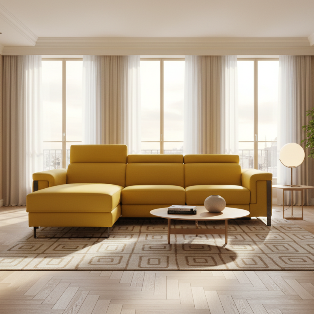 Chaiselongue de diseño modelo CUPERTINO Tapizado Tela