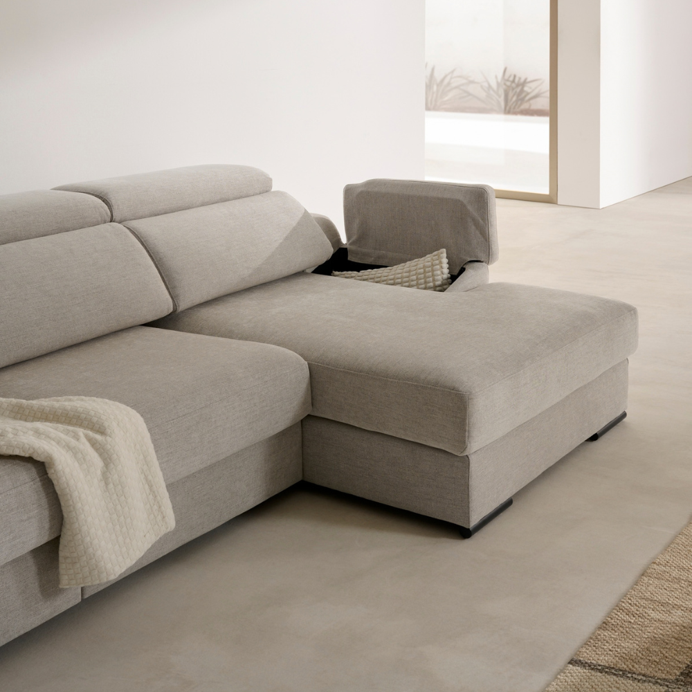 Chaiselongue modelo ECLIPSE tapizado Aquaclean
