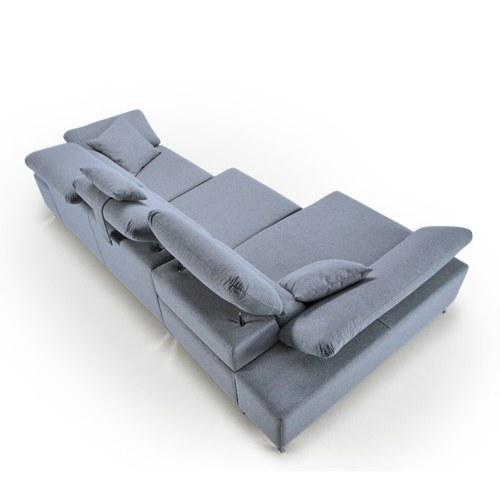 Chaiselongue modelo NICE deslizante con carro en tela AQUACLEAN