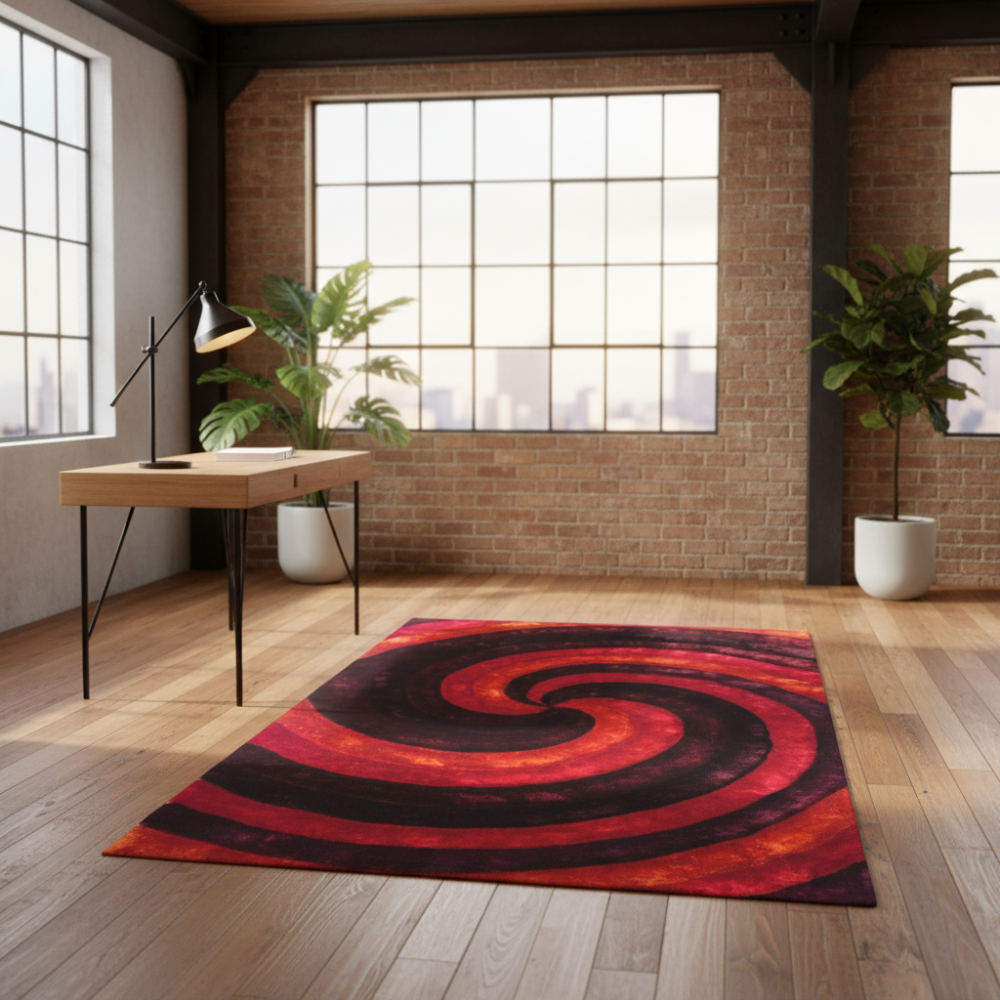Alfombra de diseño tridimensional Ciclone