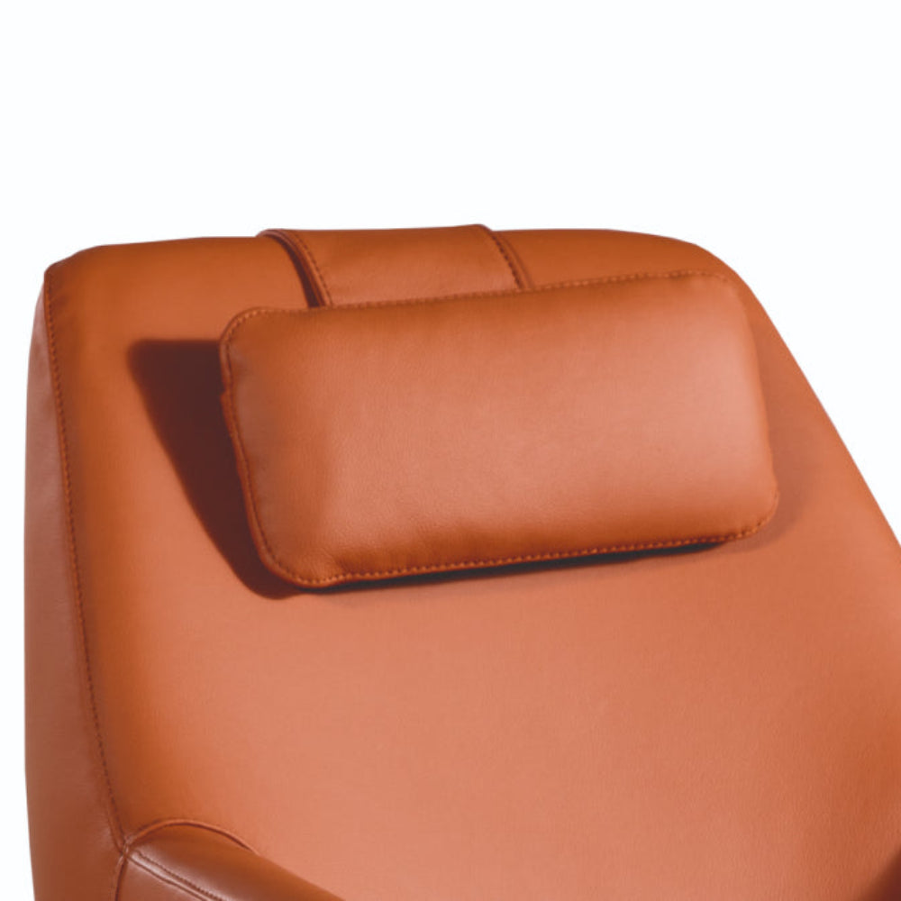 detalle del cabecero de piel de la butaca duna disponible en Sidivani