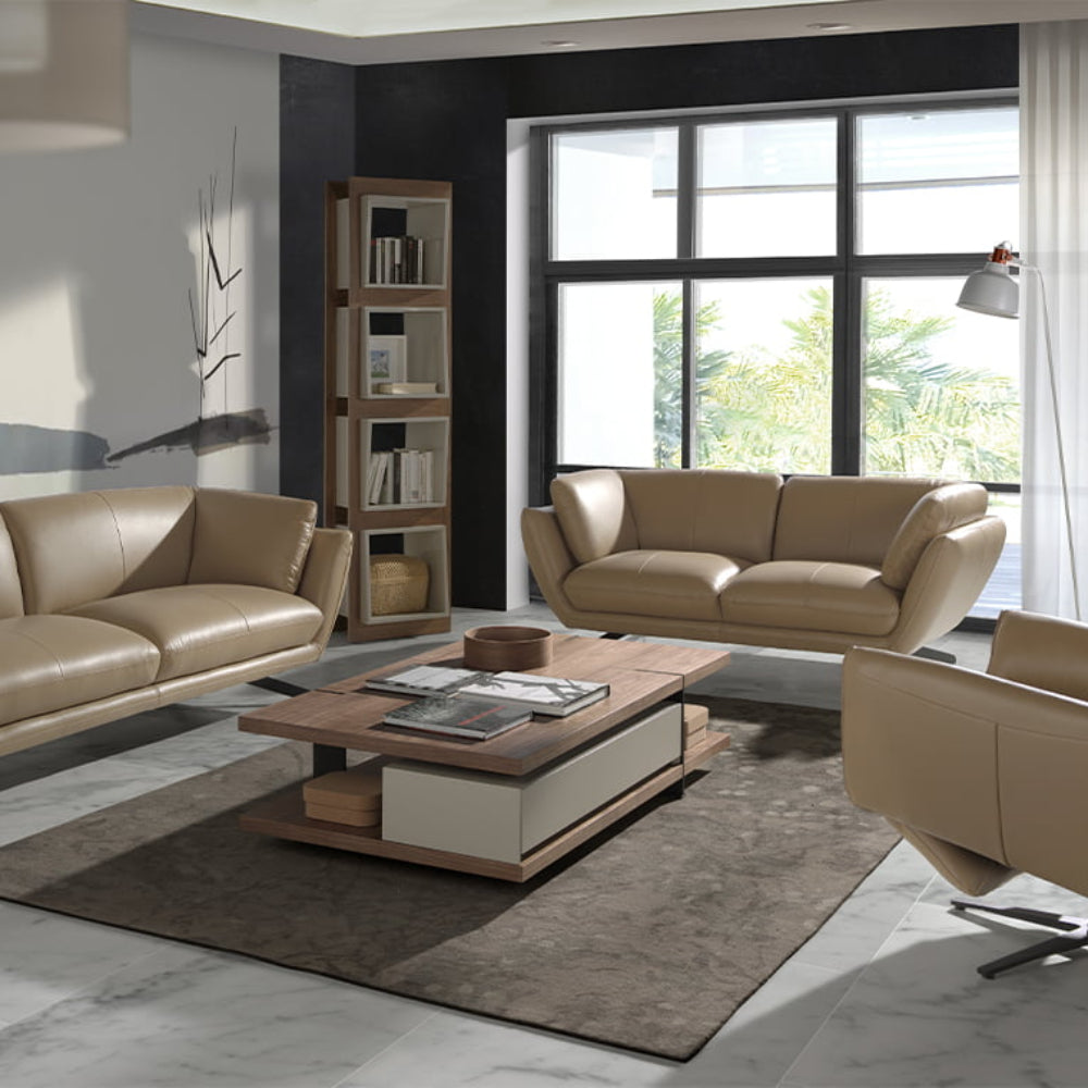 Mesa de diseño rectangular con cajones