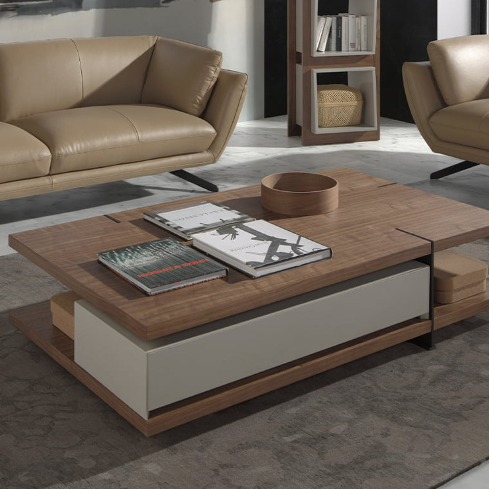 Mesa de diseño rectangular con cajones