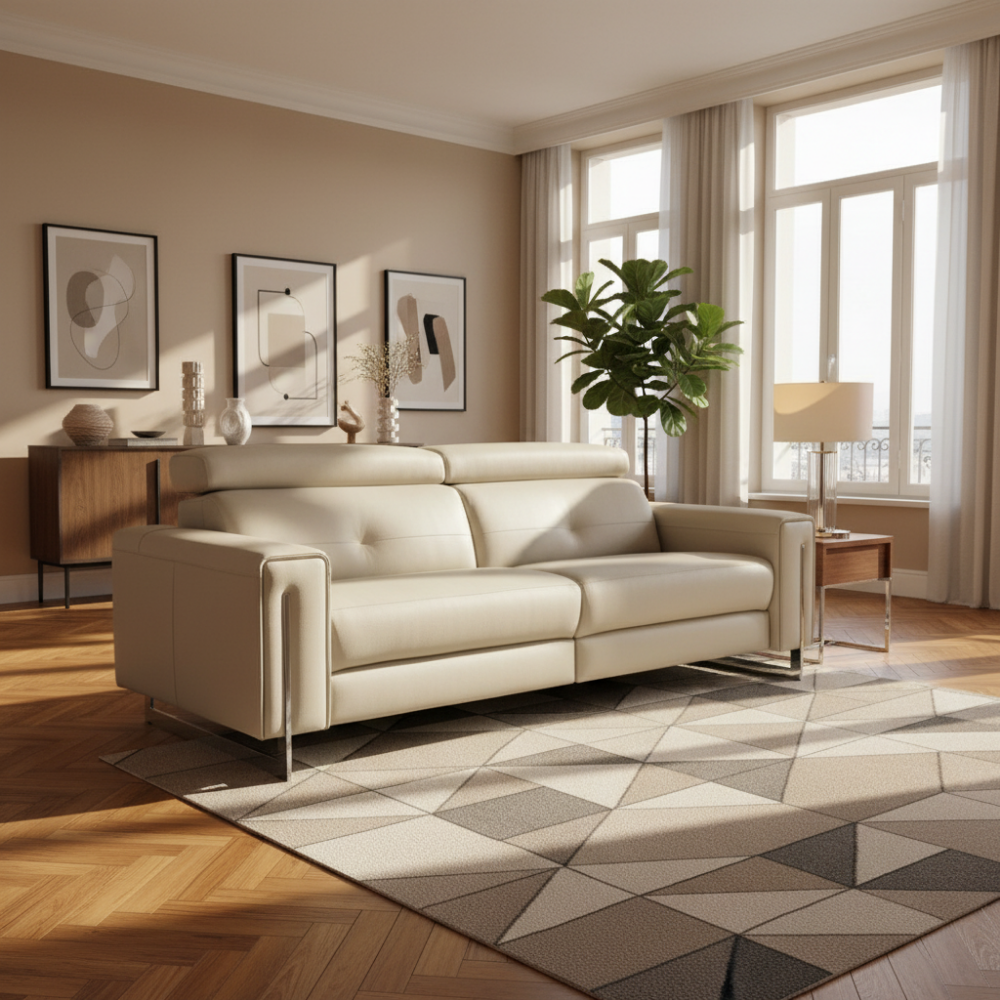 Sofá relax de diseño modelo ELEVEN en piel