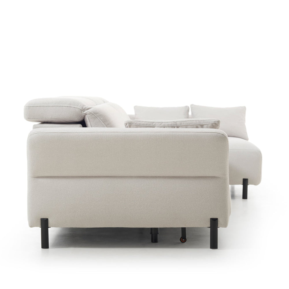 Chaiselongue de diseño con asientos deslizantes pata alta a suelo modelo ELOISA