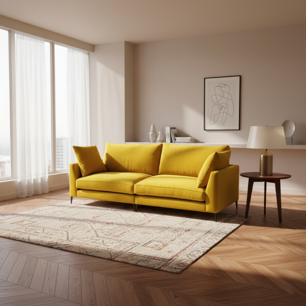 Sofá de diseño modelo FORMENTERA Tapizado Aquaclean