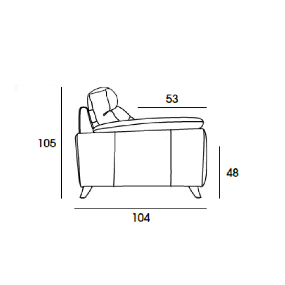 Sofá modelo HENRIETTA Tapizado Piel
