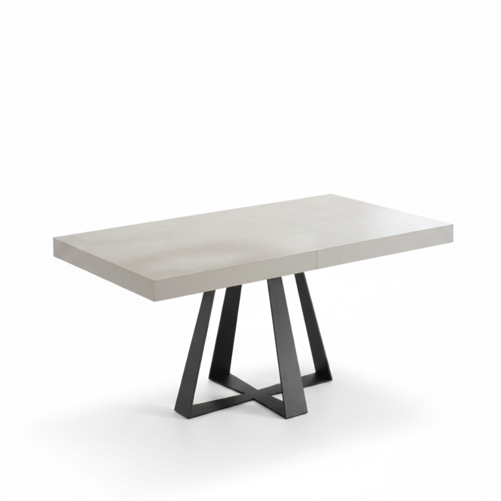 Mesa comedor de diseño extensible modelo IN-CRS tapa porcelánico