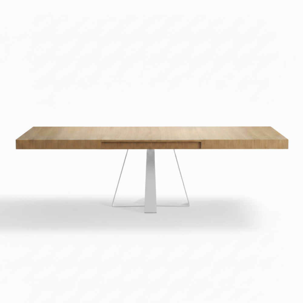 Mesa comedor de diseño extensible modelo IN-CRS tapa madera