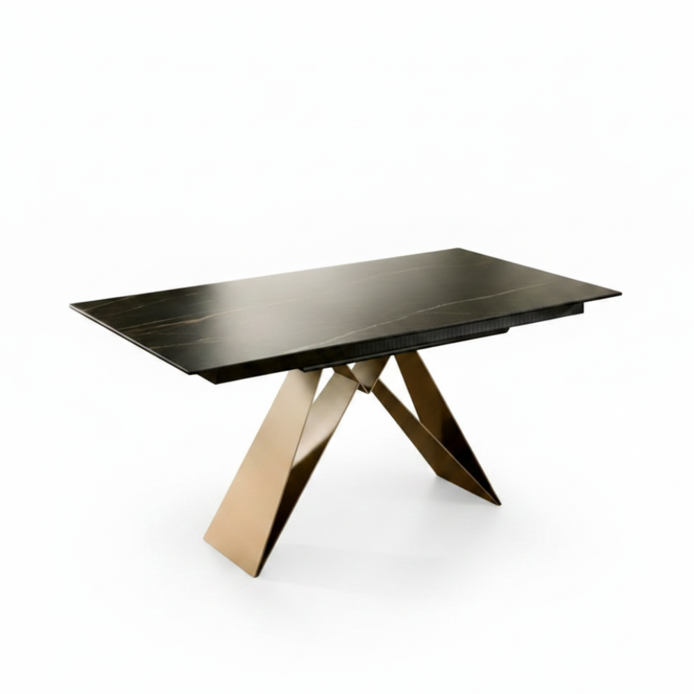 Mesa comedor de diseño extensible modelo IN-NS tapa porcelánico