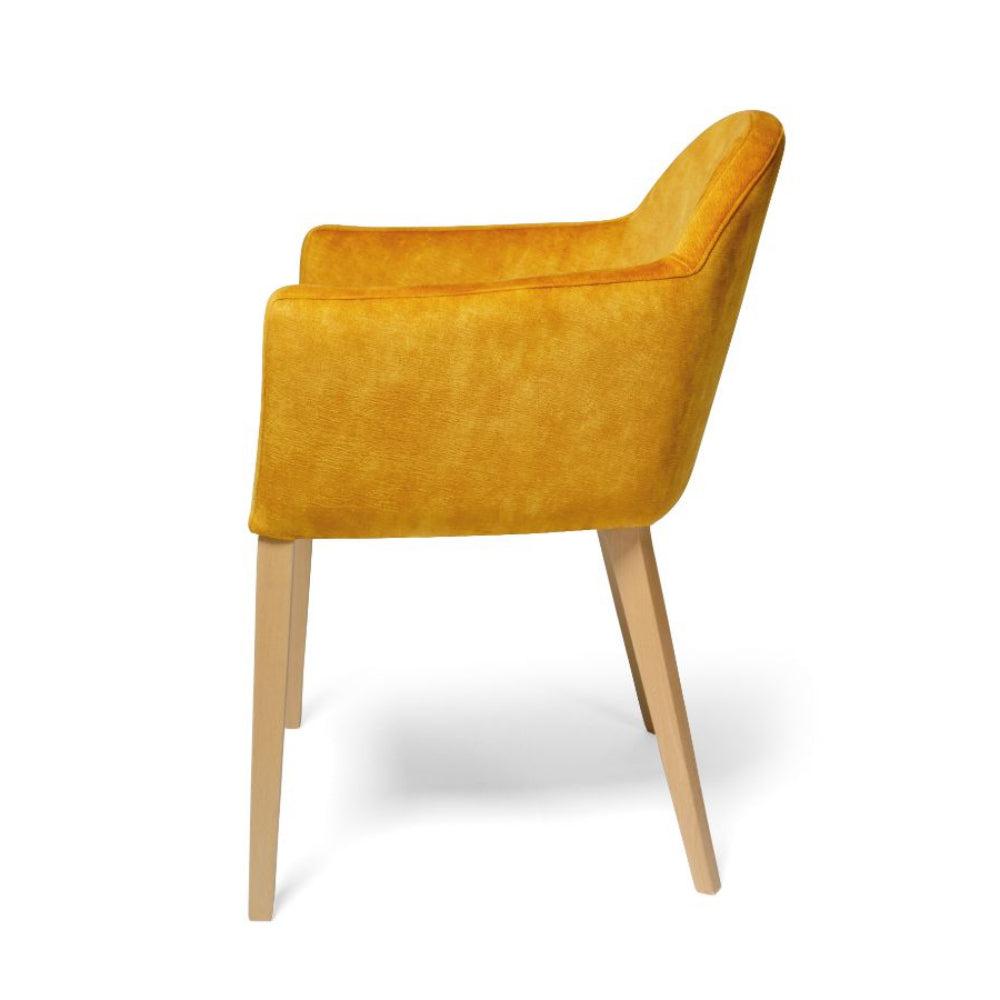 Silla con Brazo para Mesa de Comedor Pata Madera