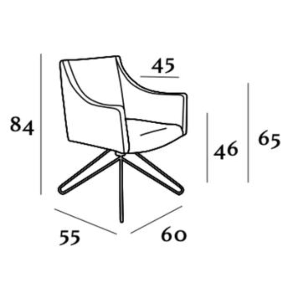 Sillón de diseño giratorio para mesa comedor