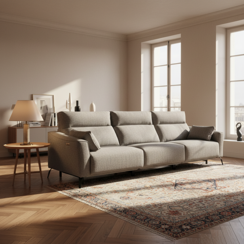 Sofá relax 3 plazas modelo MADAGASCAR tapizado Aquaclean