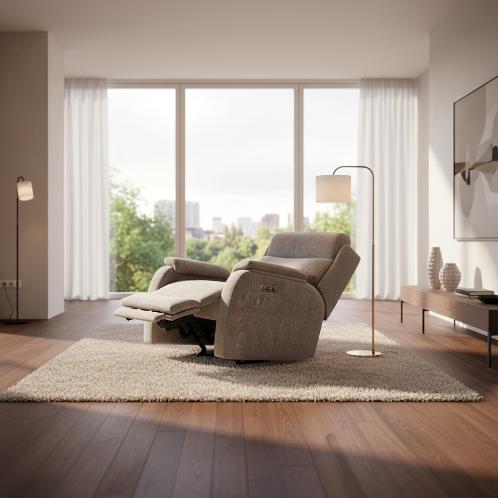 Butaca relax con cabezal eléctrico ajustable modelo MADRID servicio express