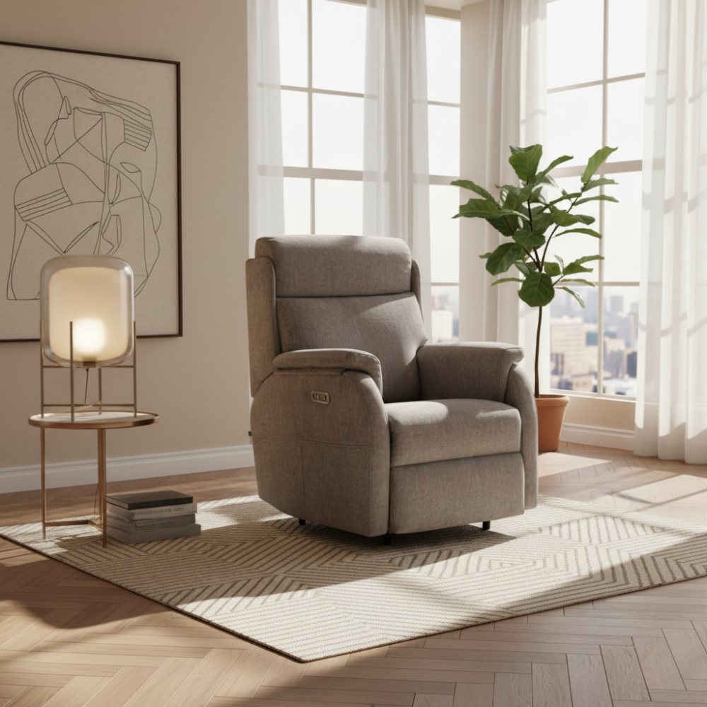 Butaca relax con cabezal eléctrico ajustable modelo MADRID servicio express