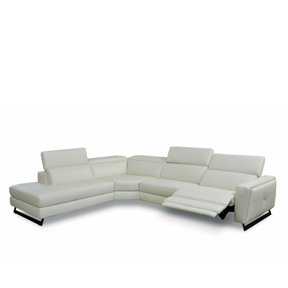 Rinconera de diseño con relax modelo Manifesto tapizado en piel