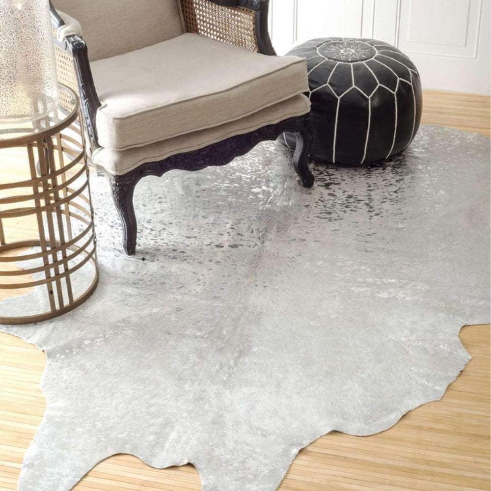 alfombra devore silver en un ambiente de salon
