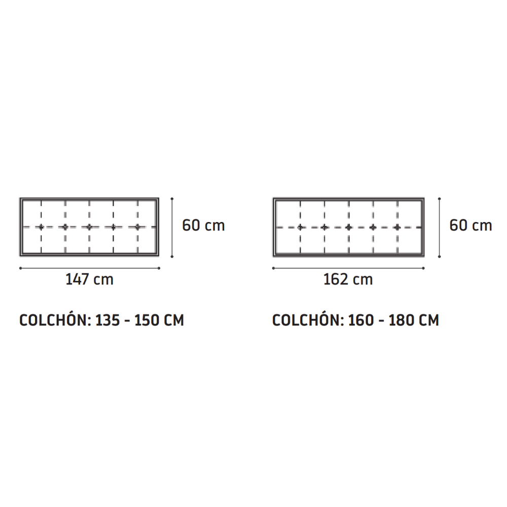 Cabecero de cama con capitoné modelo 4800 Blanco