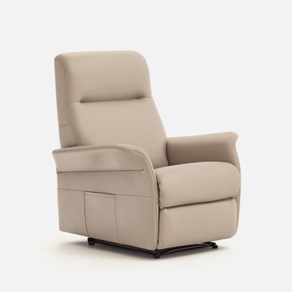 Sillón relax manual modelo MERIDA en piel 100% natural