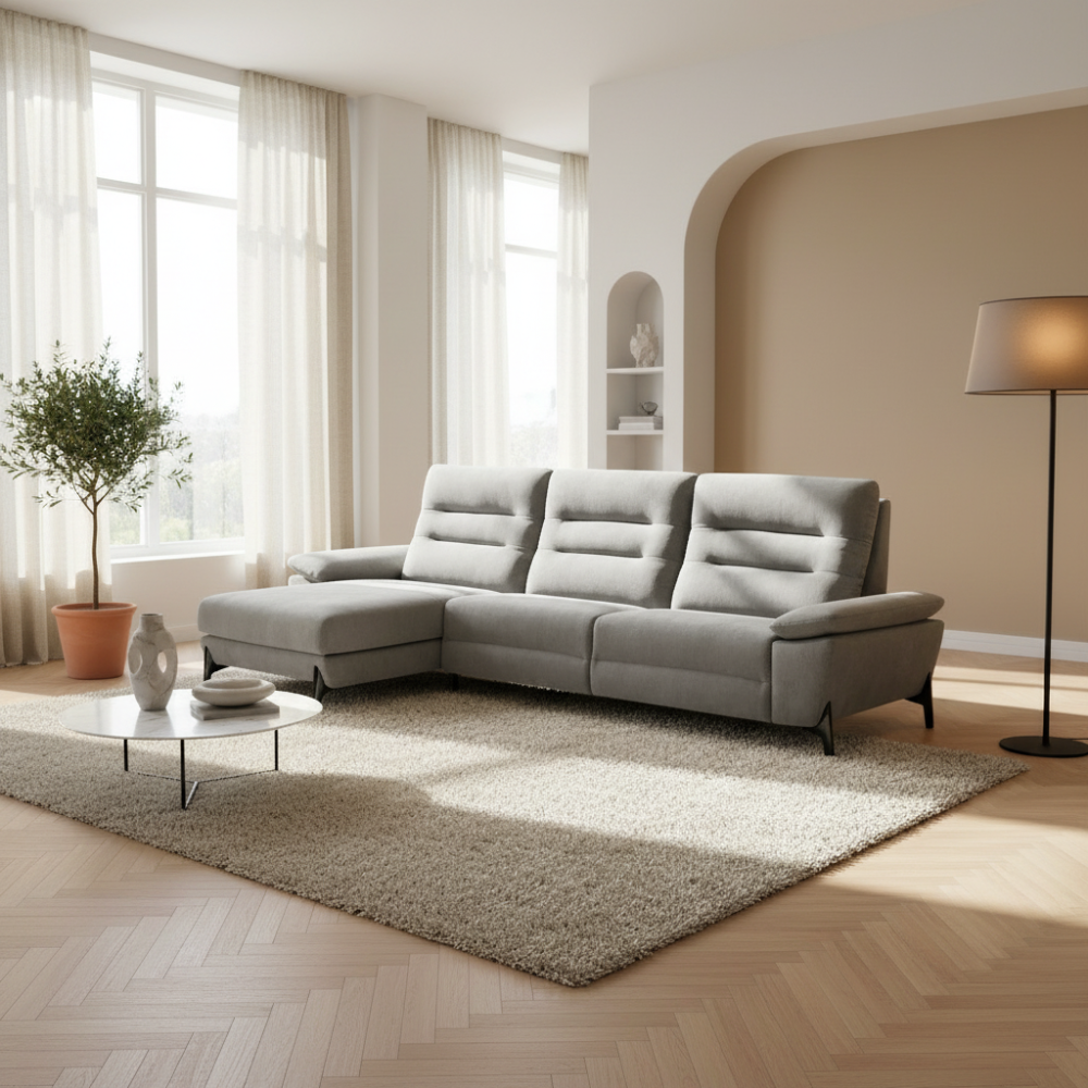 Chaiselongue  de diseño y fondo reducido modelo MERY con asientos relax