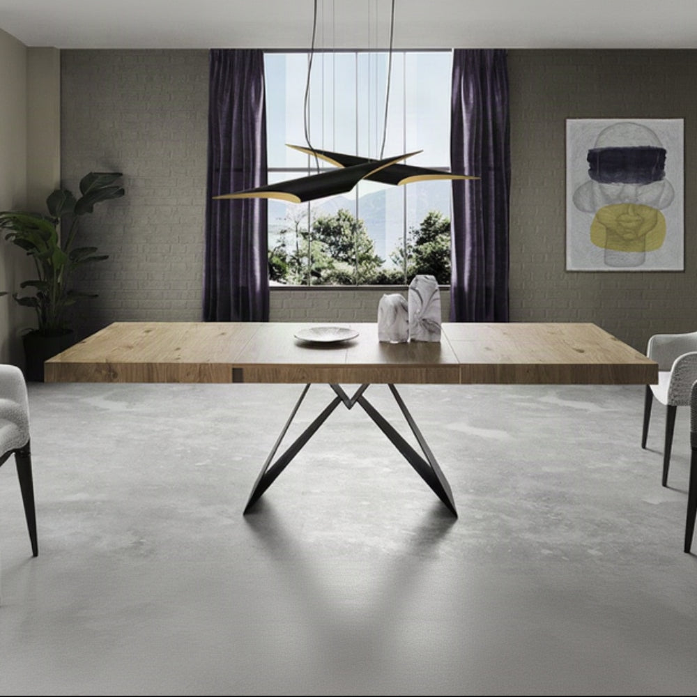 Mesa comedor extensible de acabado madera Modelo IN-STT