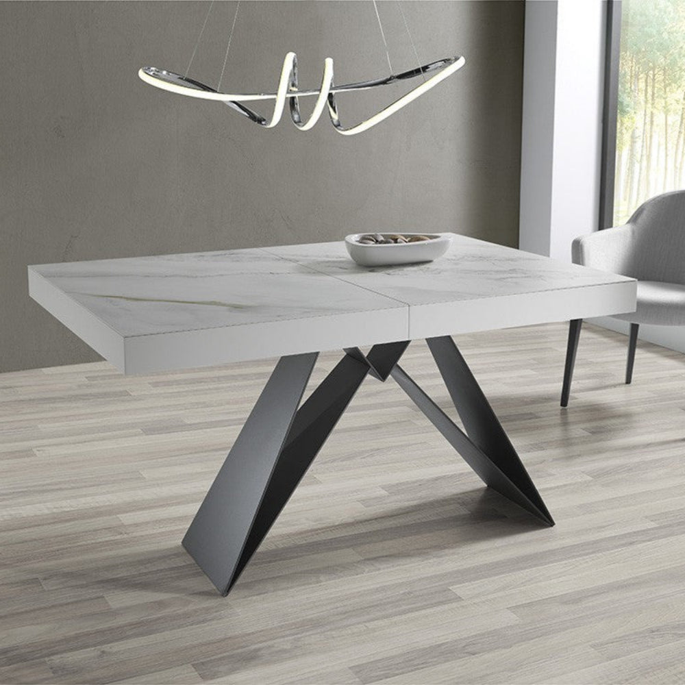 Mesa comedor extensible de acabado porcelánico Modelo IN-STT