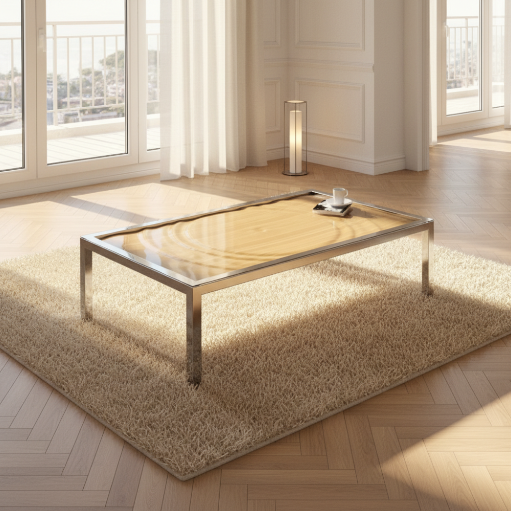 Mesa de centro de diseño modelo AQUA rectangular