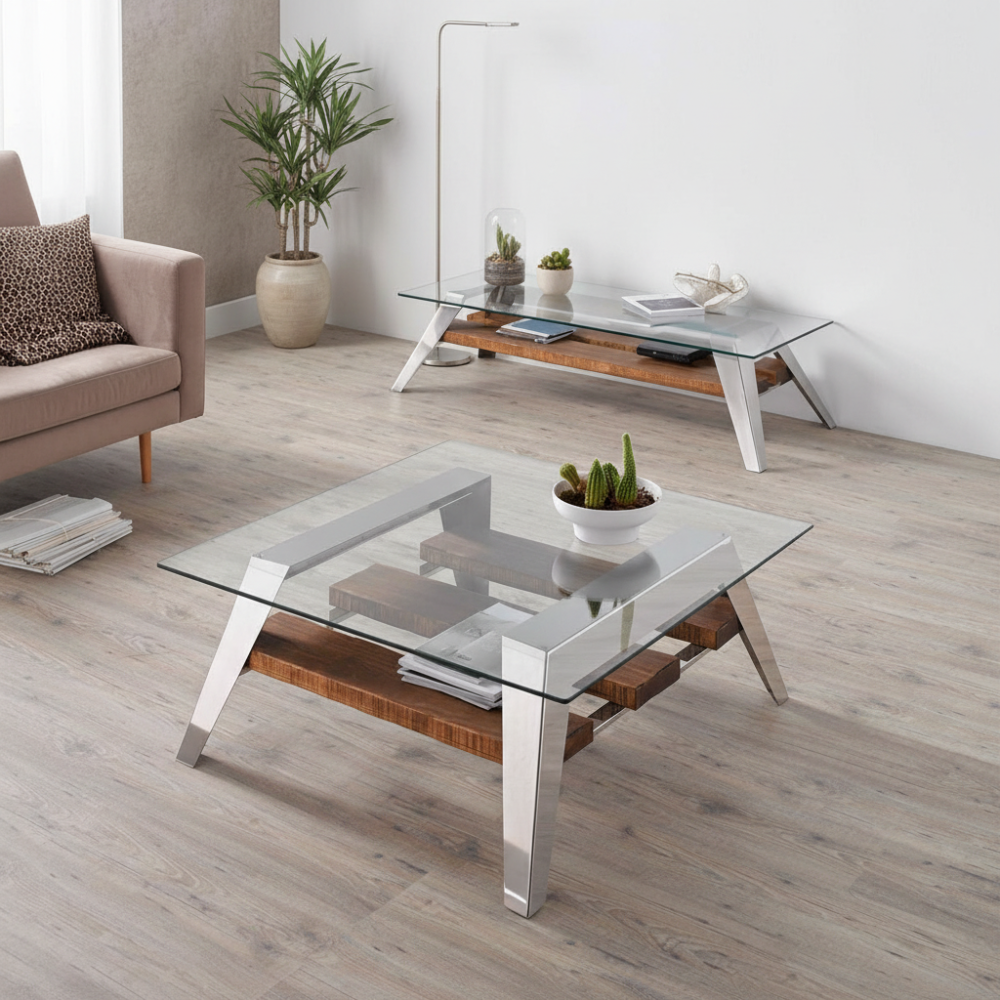 Mesa centro Madera Envejecida Atnox Nordic