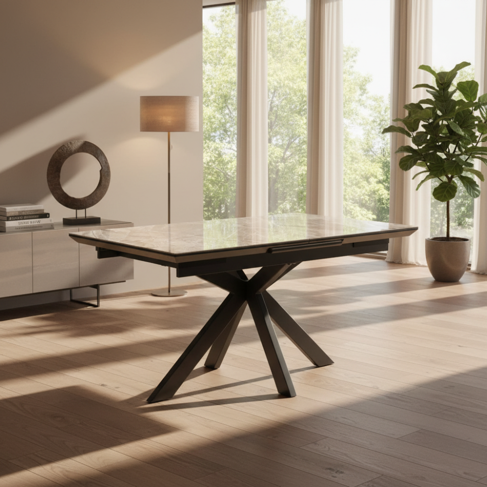 Mesa extensible Cerámica Patas Lacadas