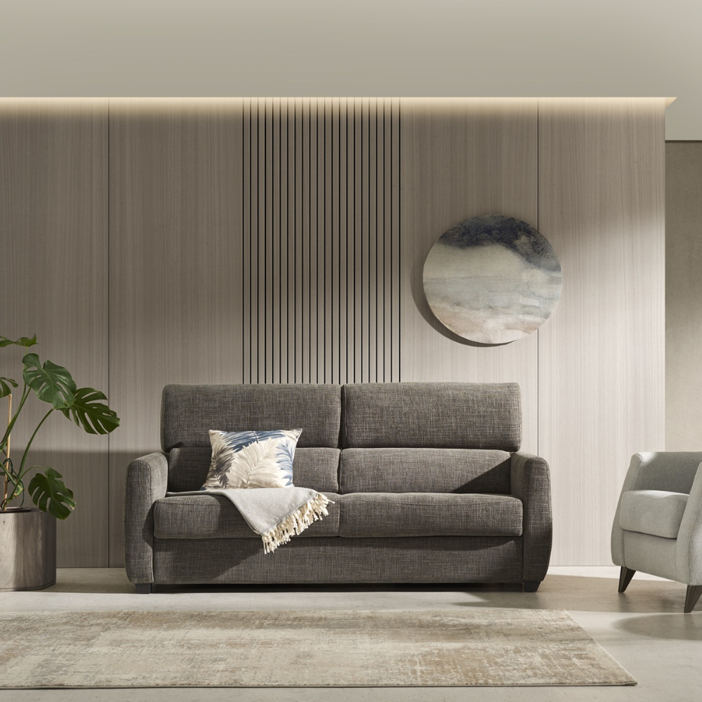 Sofá cama con sistema Italiano modelo MILFORD tapizado Aquaclean