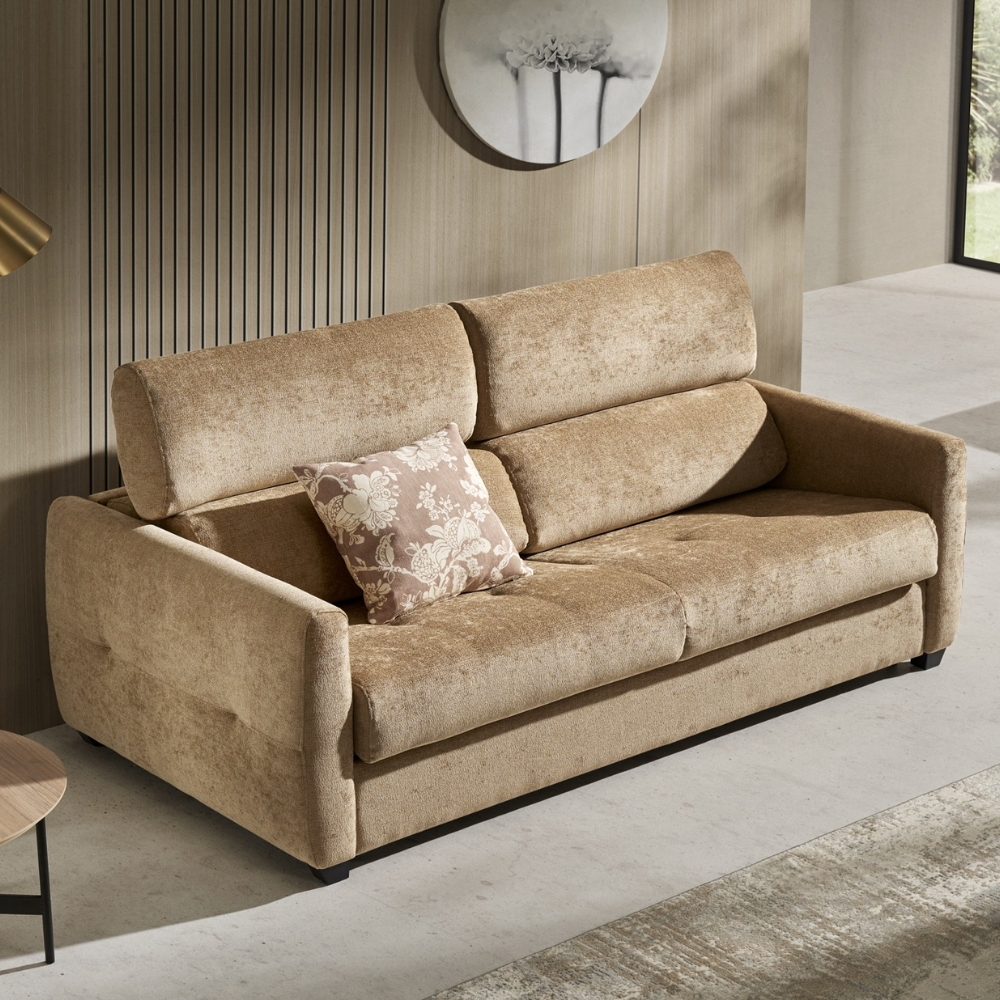 Sofá cama con sistema Italiano modelo MILFORD tapizado Aquaclean