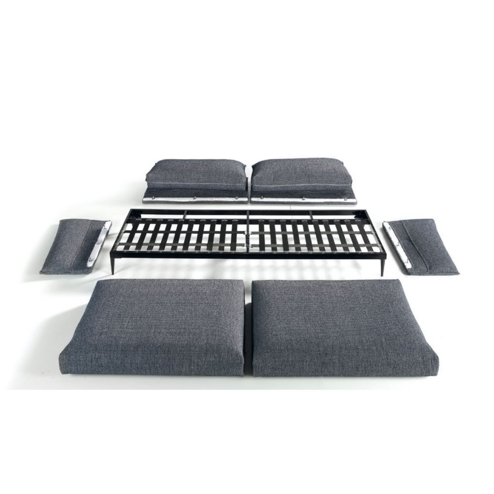 Sofá de fondo reducido totalmente desenfundable modelo MOMA tapizado Aquaclean