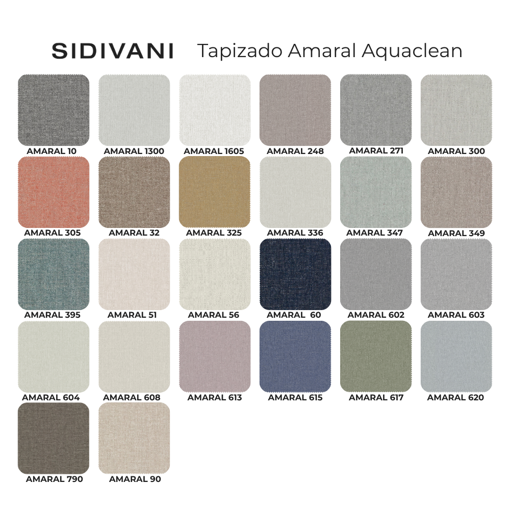 Muestrario amaral aquaclean Disponible en nuestras tiendas de diseño Sidivani en Madrid y en nuestra web