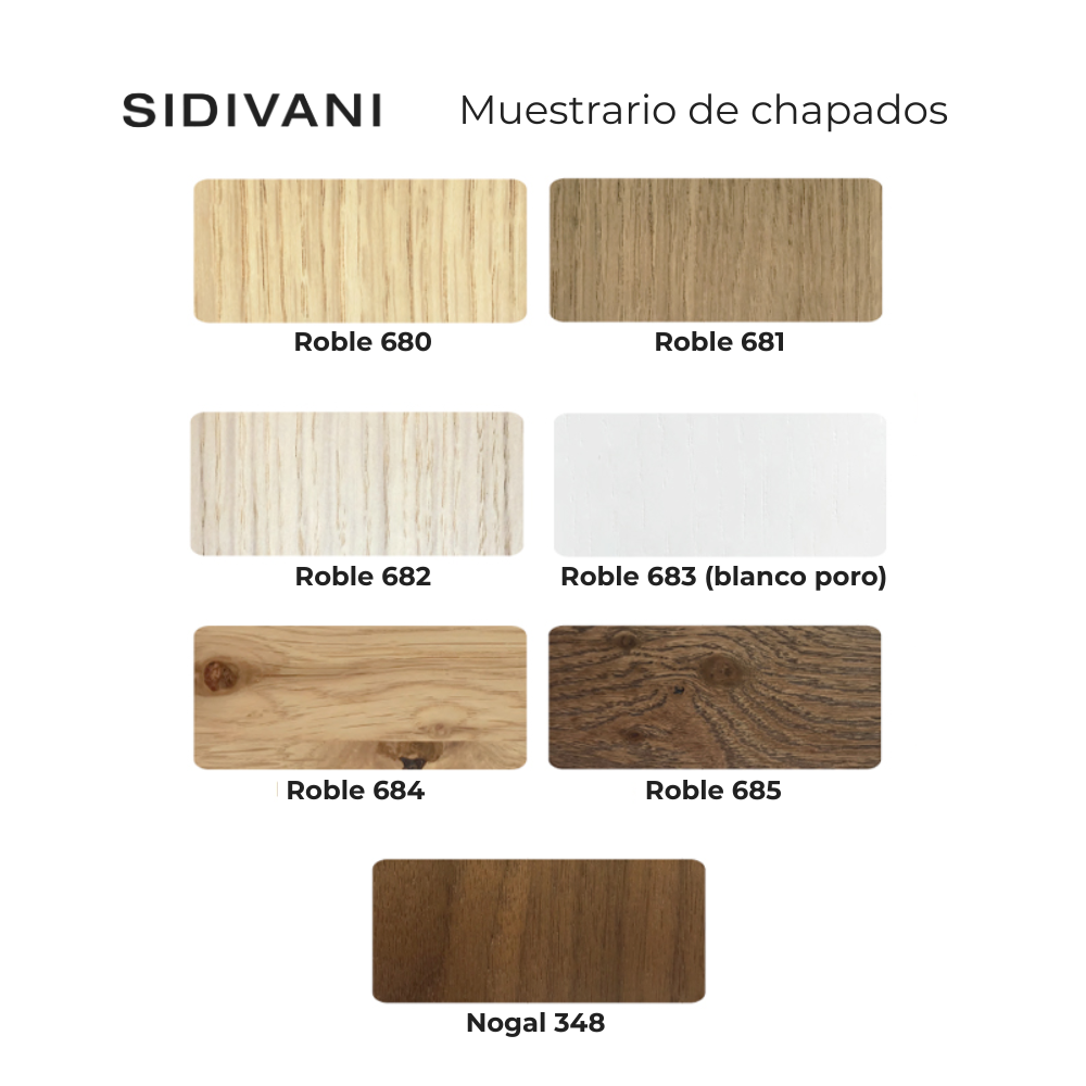 muestrario de chapados in