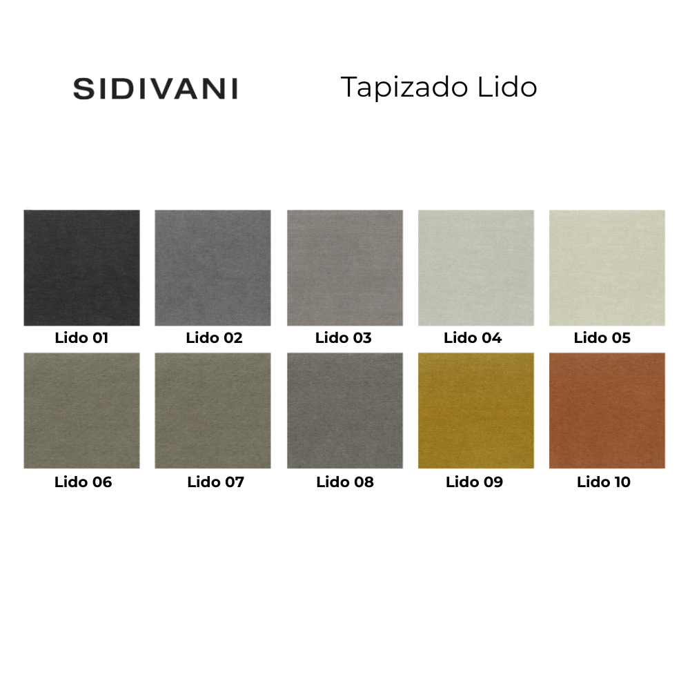 Muestrario tapizado Lido 10 colores
