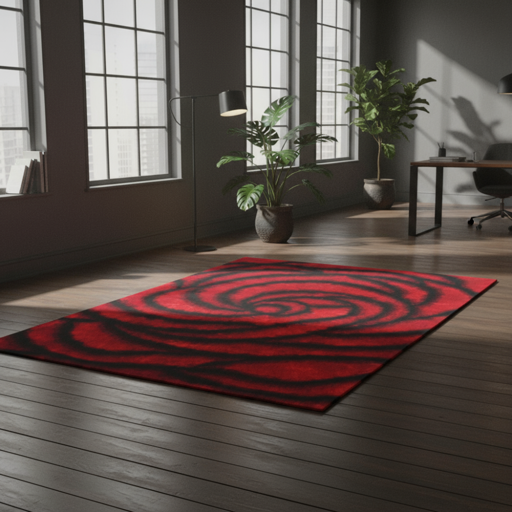 Alfombra de diseño tridimensional MUSA Red