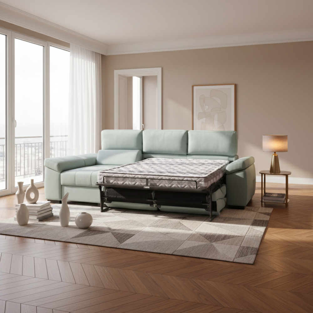 Chaiselongue cama con almacenaje y apertura italiana modelo NETTUNO